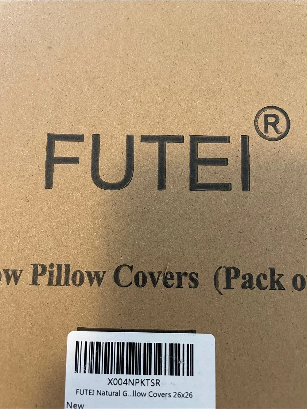 Futei Neutral Beige Accent Pillow Covers - Set of 2